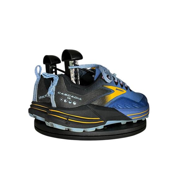 Womens Brooks Cascadia 16 Trail Hiking Running Shoes Size 6.5 Blue Black - Picture 4 of 6